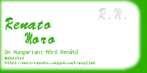 renato moro business card