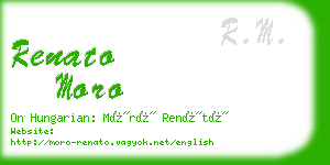 renato moro business card